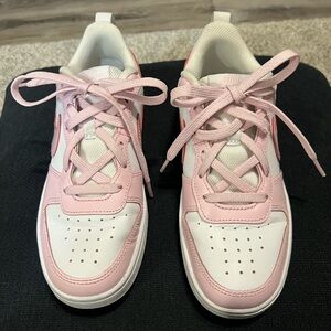 Nike Court Borough Low Recraft Pink & White Kids/Youth Sneakers-Clean- Size 5Y